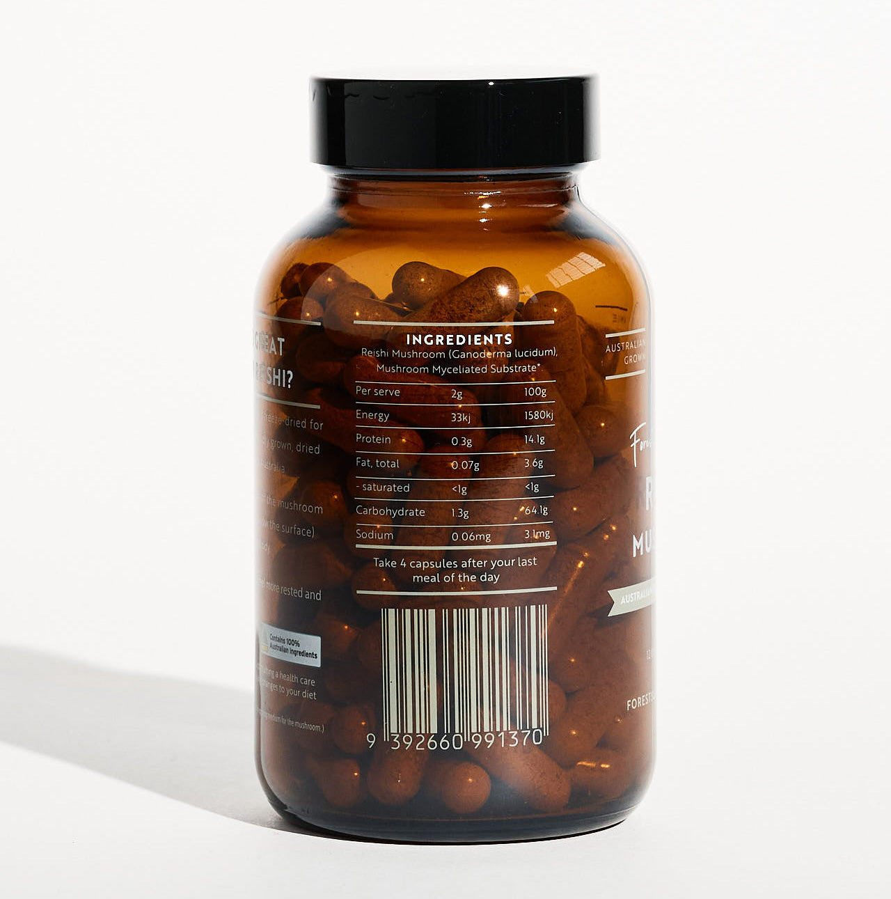 Australian Grown Reishi Mushroom Capsules